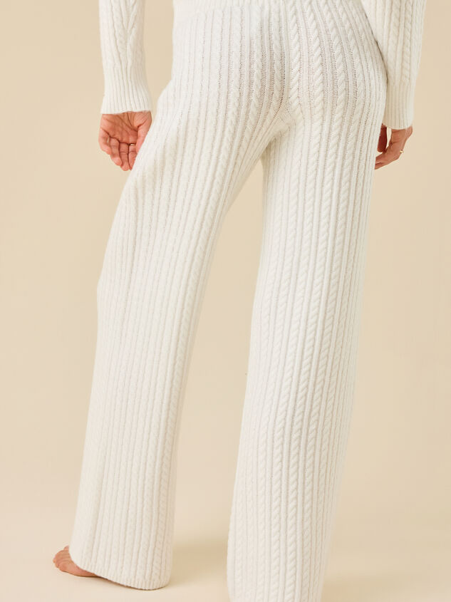 Chaya Cable Lounge Pant Detail 5 - TULLABEE