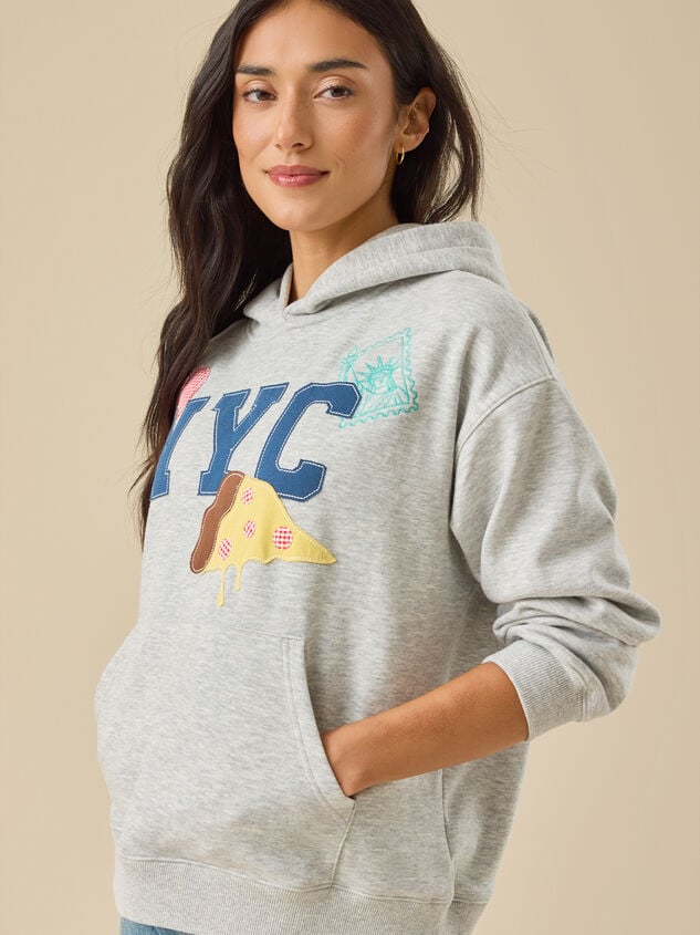 The Empire State Icons Hoodie Detail 4 - TULLABEE