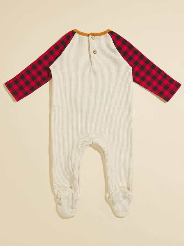 Gnome Checkered Footie by MudPie Detail 2 - TULLABEE