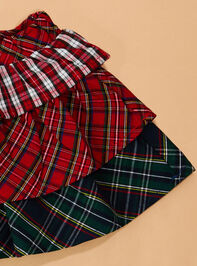 Rowan Bodysuit with Tiered Plaid Skirt Set Detail 6 - TULLABEE
