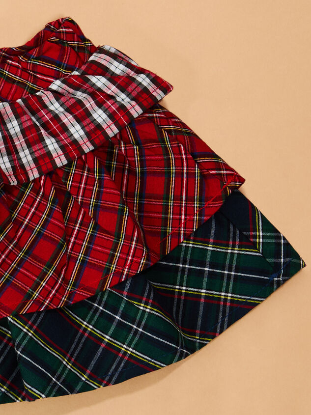 Rowan Bodysuit with Tiered Plaid Skirt Set Detail 6 - TULLABEE