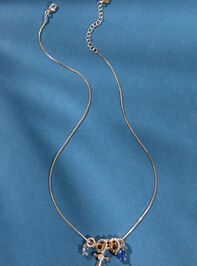 Heart Cross Charm Necklace Detail 2 - TULLABEE