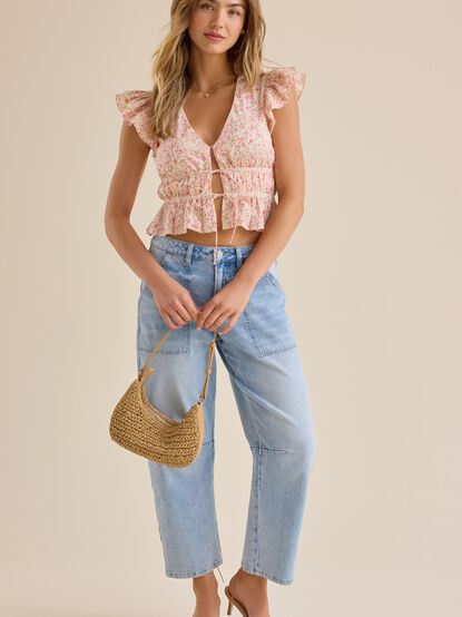 Eila Floral Babydoll Top - TULLABEE