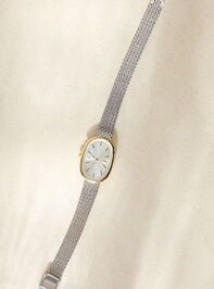 Mixed Metal Oval Watch Detail 2 - TULLABEE