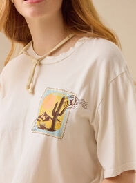 Postcard Oversized Graphic Tee Detail 4 - TULLABEE