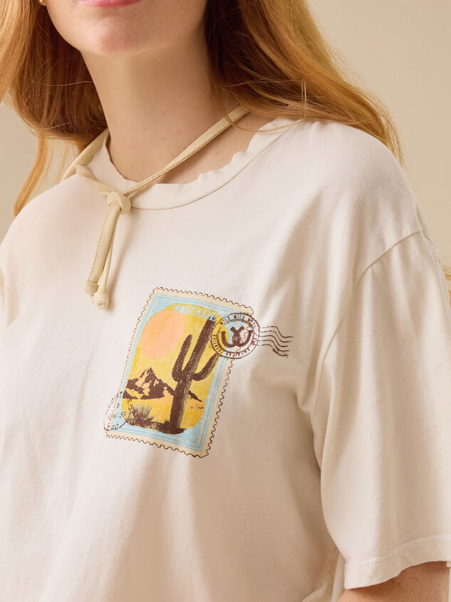 Postcard Oversized Graphic Tee Detail 4 - TULLABEE