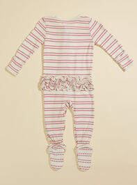Raelyn Striped Ruffle Footie Detail 3 - TULLABEE