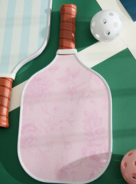 Get Set Floral Pickle Ball Paddle Detail 3 - TULLABEE