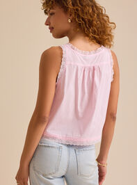 Julie Lace Flowy Tank Detail 6 - TULLABEE