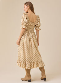 Anne Floral Corduroy Mama Dress Detail 5 - TULLABEE