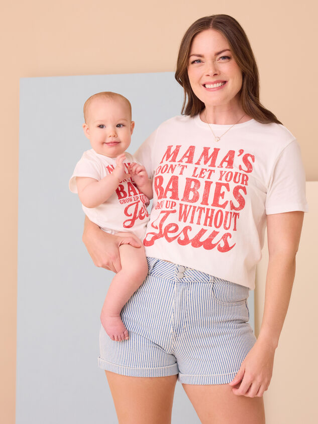 Mamas Babies with Jesus Tee Detail 6 - TULLABEE