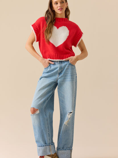 Livie Heart Icon Sweater Vest - TULLABEE