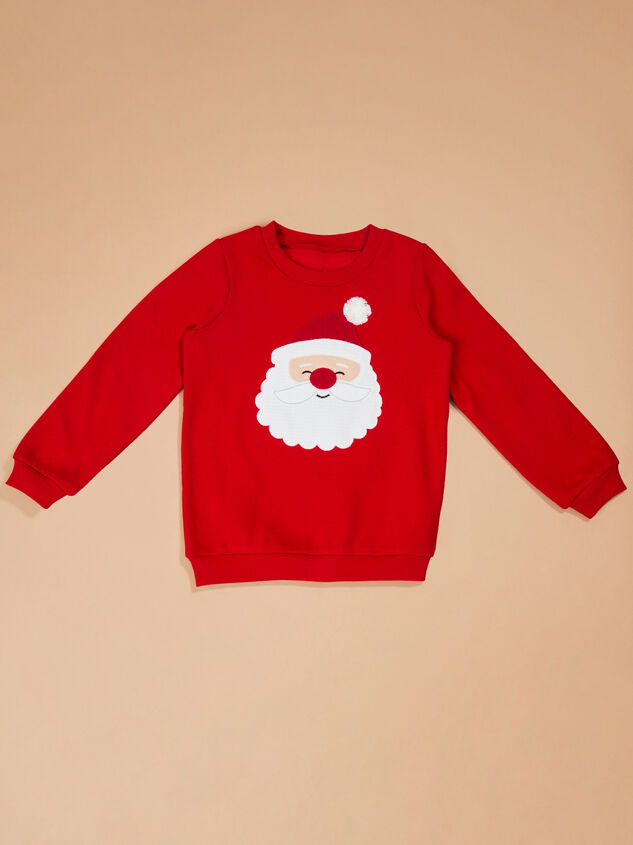 Santa Applique Sweatshirt by Mudpie - TULLABEE