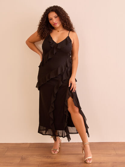 Bridgette Ruffle Maxi Dress - TULLABEE
