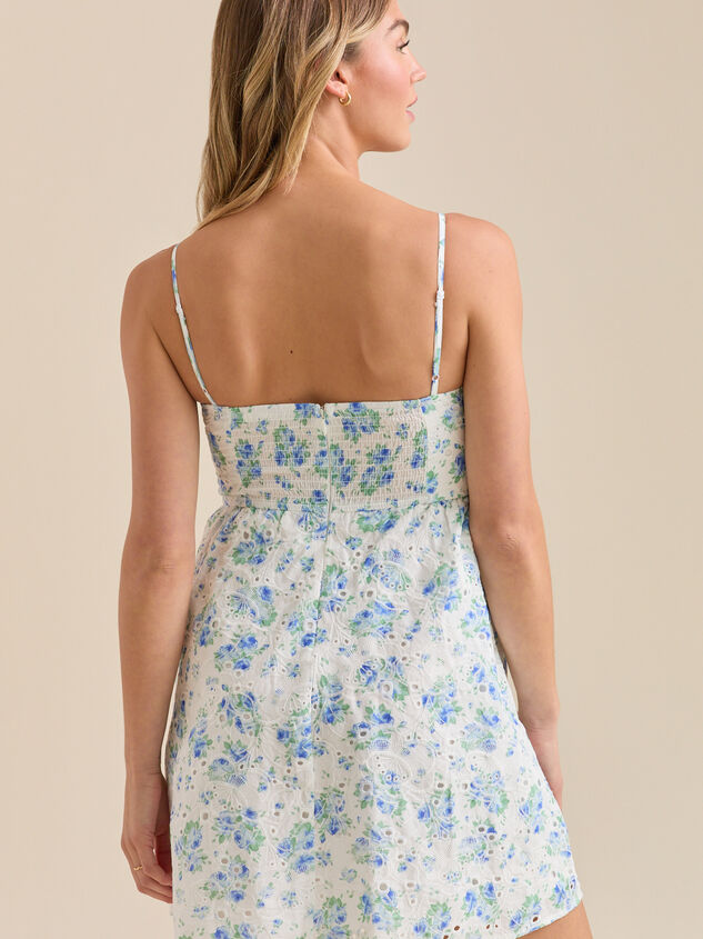 Lily Floral Mini Dress Detail 4 - TULLABEE
