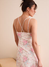 Allstar Bow Floral Cross Back Dress Detail 5 - TULLABEE