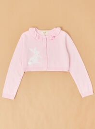 Blush Bunny Toddler Cardigan Dress Detail 4 - TULLABEE
