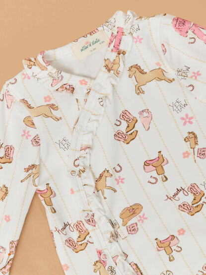 Pink Cowgirl Top and Pants Set - TULLABEE