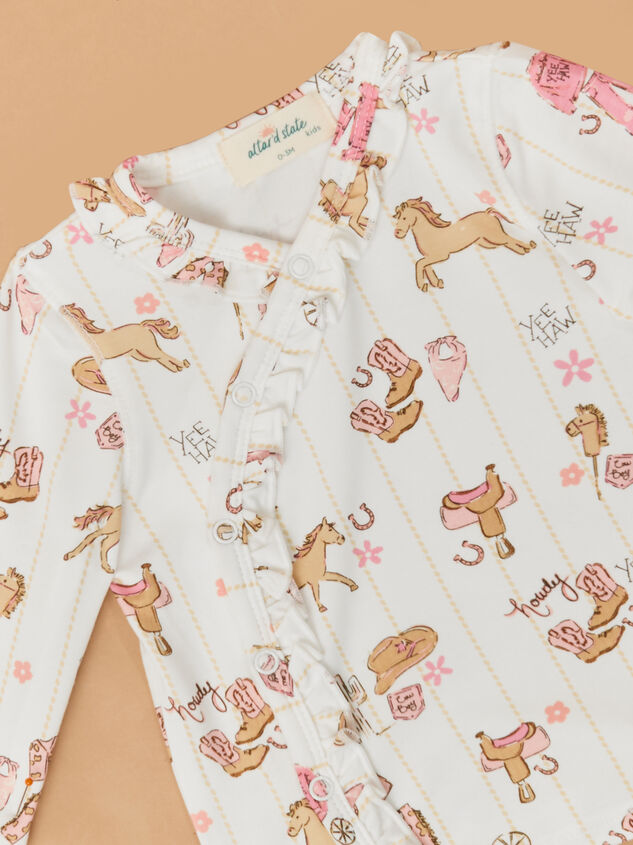 Pink Cowgirl Top and Pants Set Detail 2 - TULLABEE