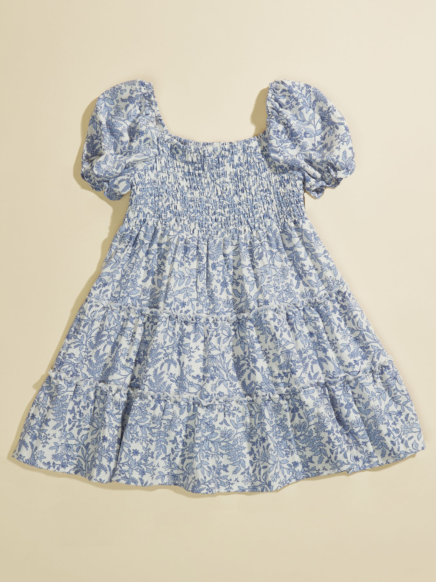 Blue floral toddler dress new arrivals