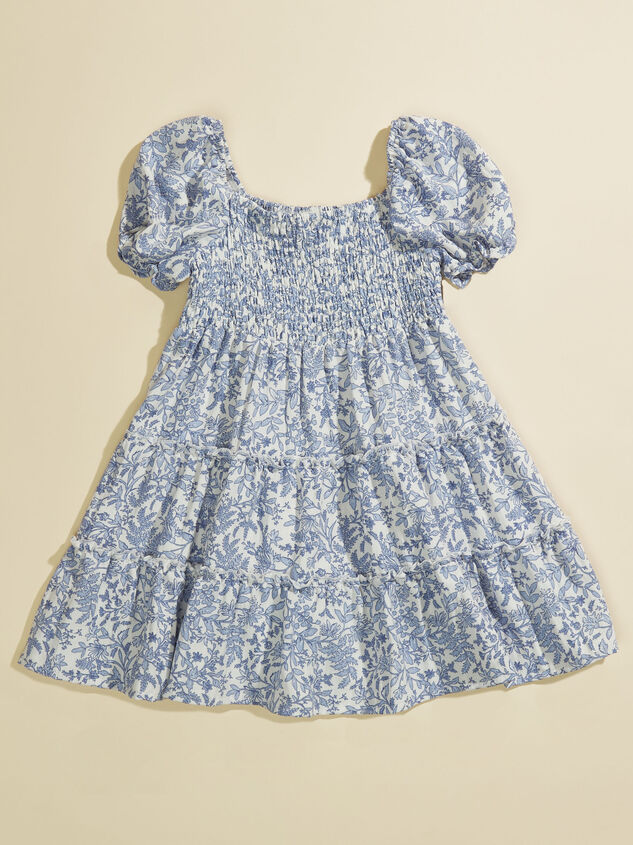 Evelyn Floral Toddler Dress Detail 2 - TULLABEE