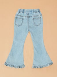 Jilly Ruffle Flare Jeans Detail 4 - TULLABEE