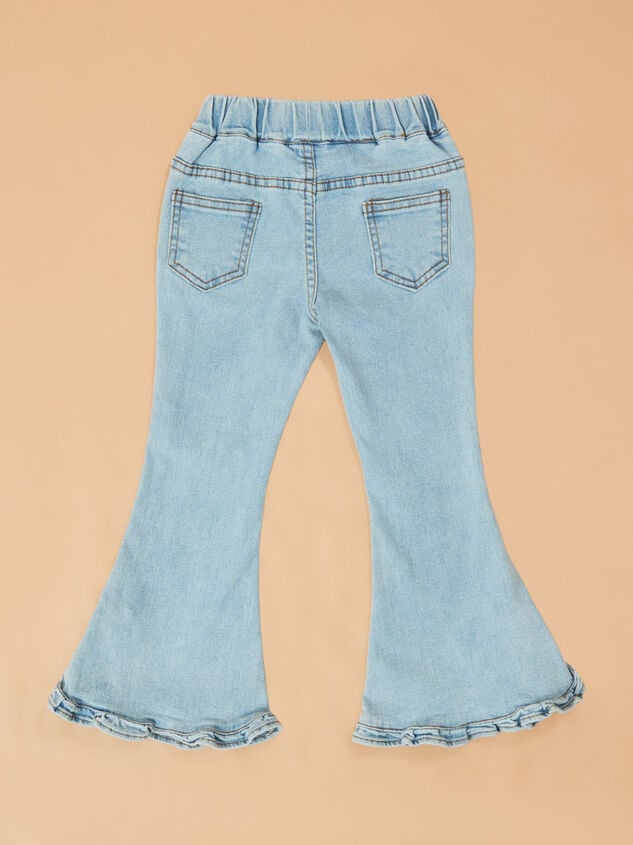 Jilly Ruffle Flare Jeans Detail 4 - TULLABEE