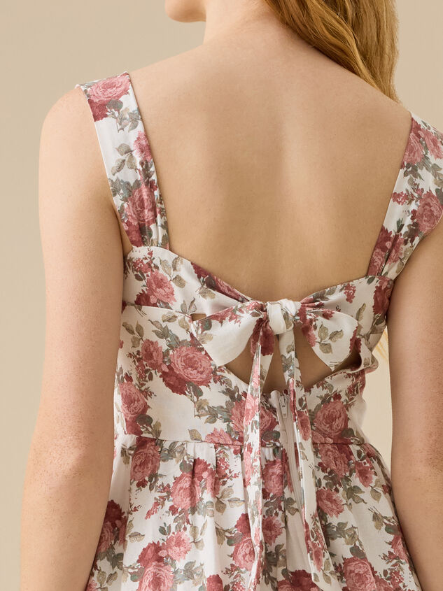 Carlee Floral Mini Dress Detail 3 - TULLABEE