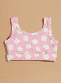 Daisies Athletic Tank Detail 3 - TULLABEE