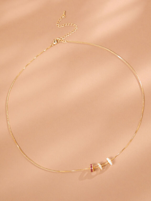 Dainty Slider Charm Necklace Detail 2 - TULLABEE