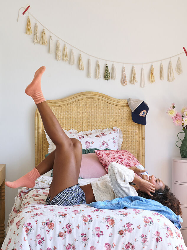 Rosie Cotton Duvet Cover Detail 2 - TULLABEE