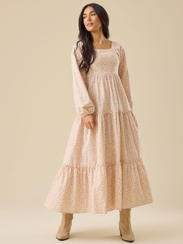 Nora Tiered Mama Dress Detail 2 - TULLABEE