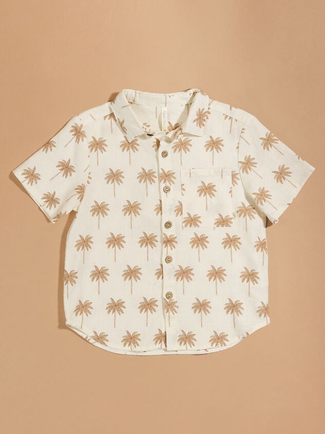 Paradise Palm Tree Shirt by Rylee + Cru Detail 2 - TULLABEE