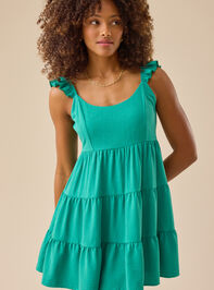 Kennadee Tiered Mini Dress Detail 3 - TULLABEE