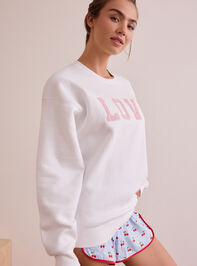 Stitched With Love Crewneck Detail 3 - TULLABEE