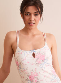 Allstar Bow Floral Cross Back Dress Detail 3 - TULLABEE