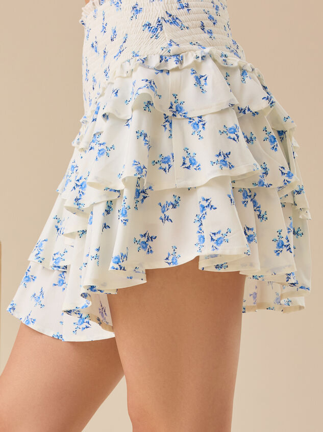 Andersyn Floral Mini Skort Detail 4 - TULLABEE