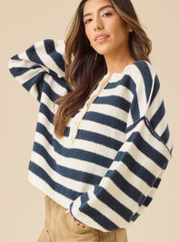 Waverly Stripe Crew Neck Detail 3 - TULLABEE