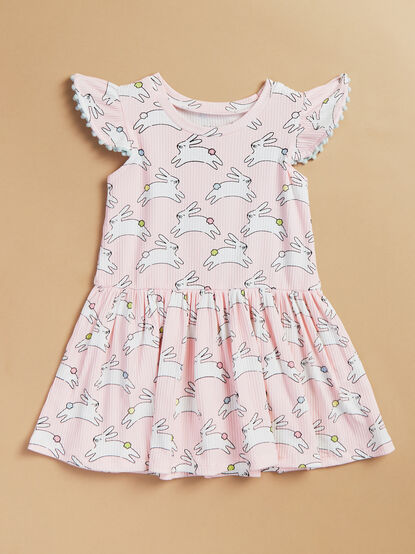 Evelyn Happy Bunny Dress by Mudpie - TULLABEE