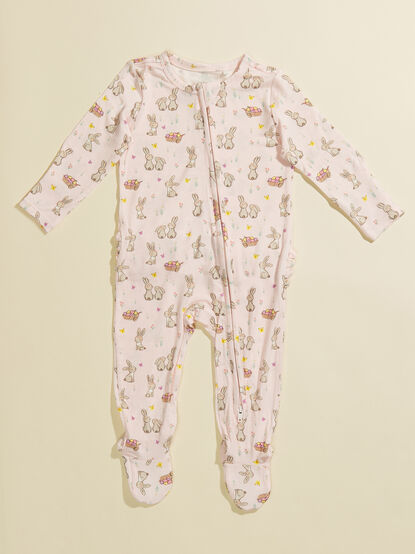 Bunnies Ruffle Footie - TULLABEE