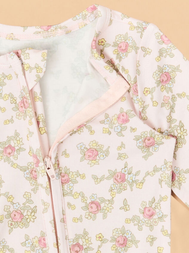 Edith Rose Ruffle Footie Detail 3 - TULLABEE