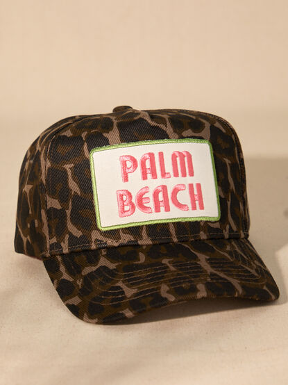 Leopard Palm Beach Trucker Hat - TULLABEE