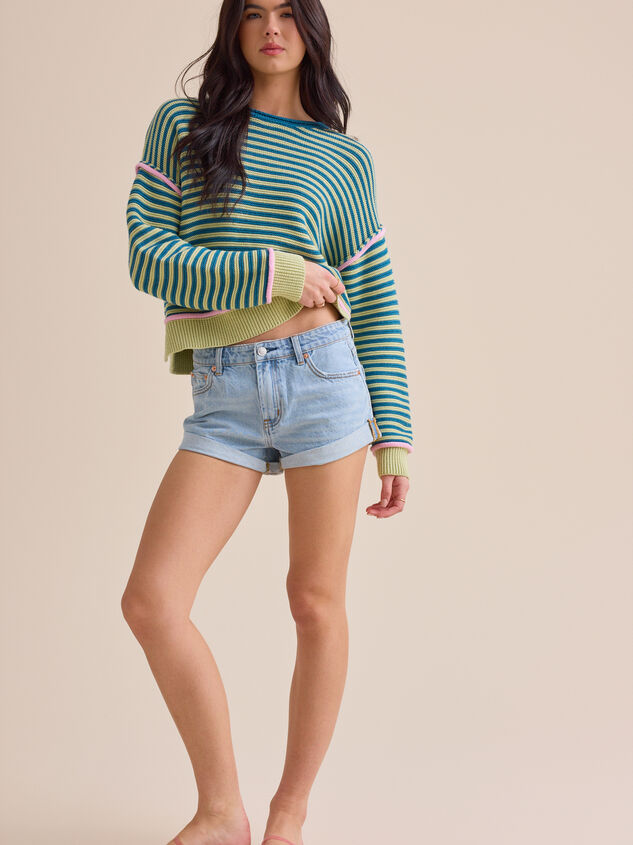 Lani Hibiscus Denim Short - TULLABEE
