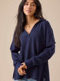 Gracey Waffle Knit Top Detail 2 - TULLABEE