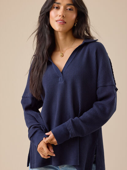 Gracey Waffle Knit Top - TULLABEE