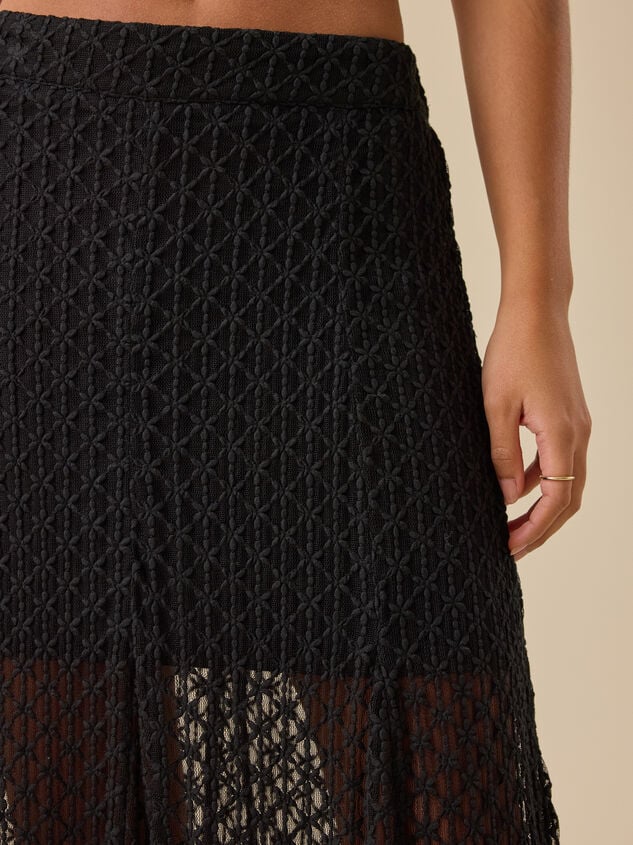 Kennedy Lace Midi Skirt Detail 3 - TULLABEE