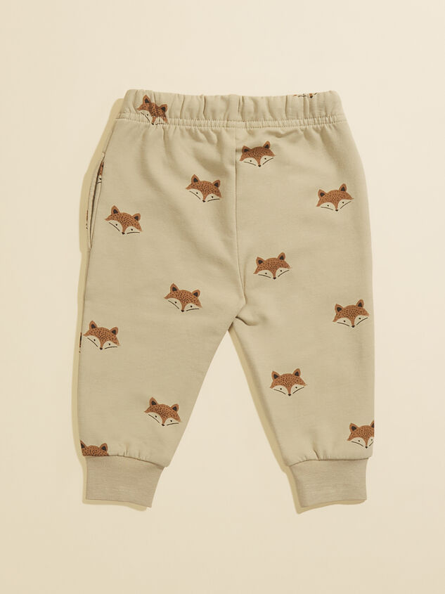 Fox Fleece Sweatpants Detail 2 - TULLABEE