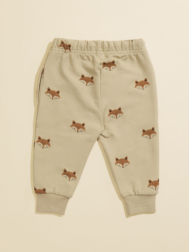 Fox Fleece Sweatpants Detail 2 - TULLABEE