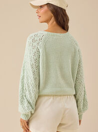 Hailey Chenille Pointelle Sweater Detail 5 - TULLABEE
