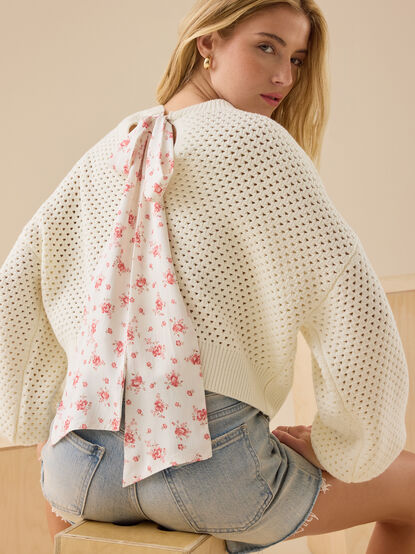 Betty Tie Back Sweater - TULLABEE